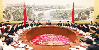 胡锦涛同团中央新领导班子成员和部分代表座谈